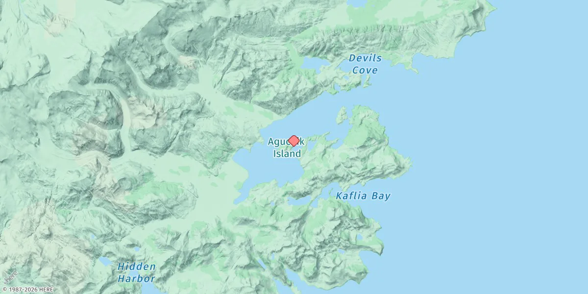 Map preview for Aguchik Island, Kukak Bay