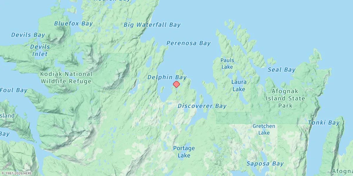Map preview for Perenosa Bay, Alaska
