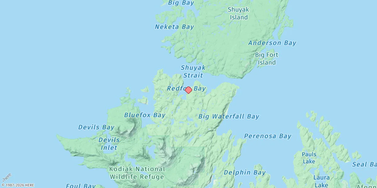 Map preview for Redfox Bay, Shuyak Strait