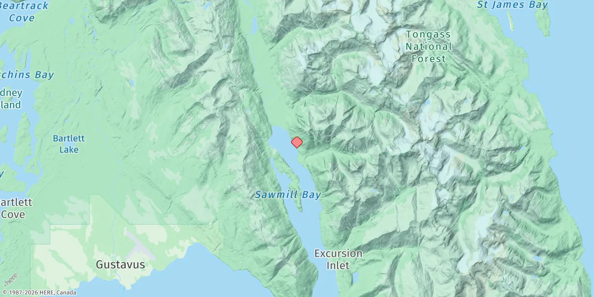 Map preview for Excursion Inlet, North End