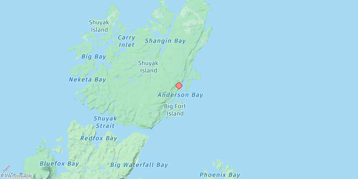 Map preview for Andreon Bay, Shuyak Island