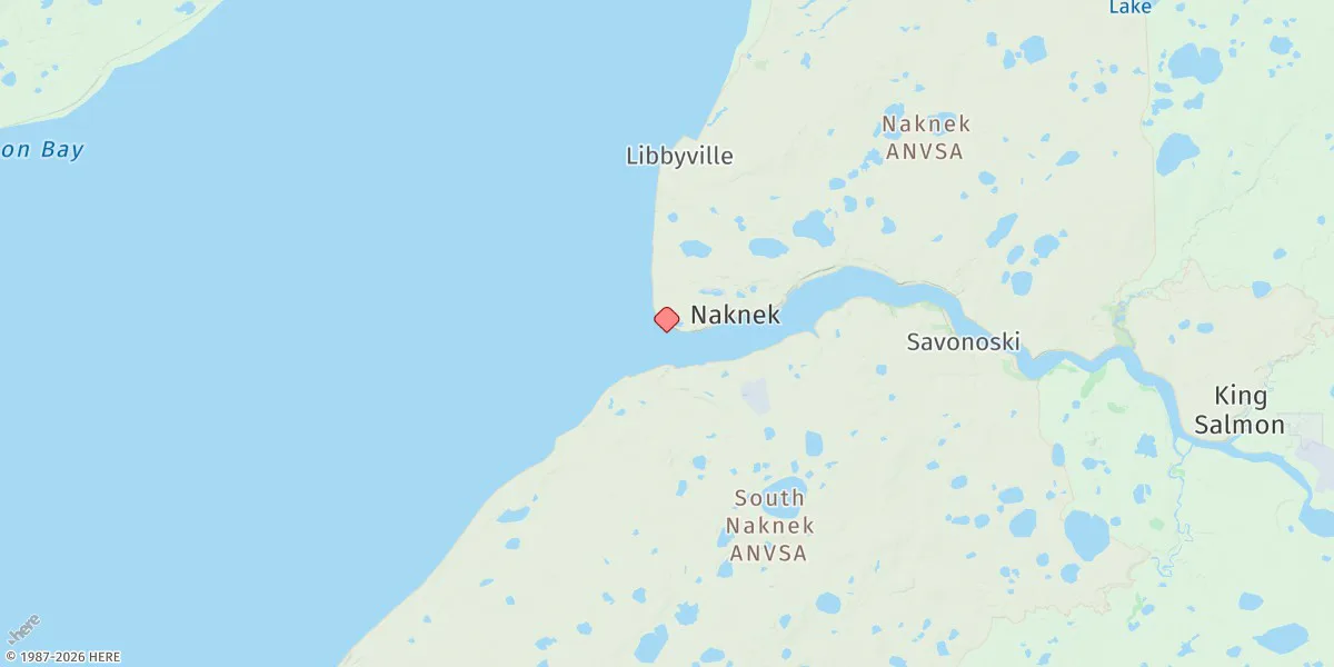 Map preview for Naknek River Entrance, Kvichak B