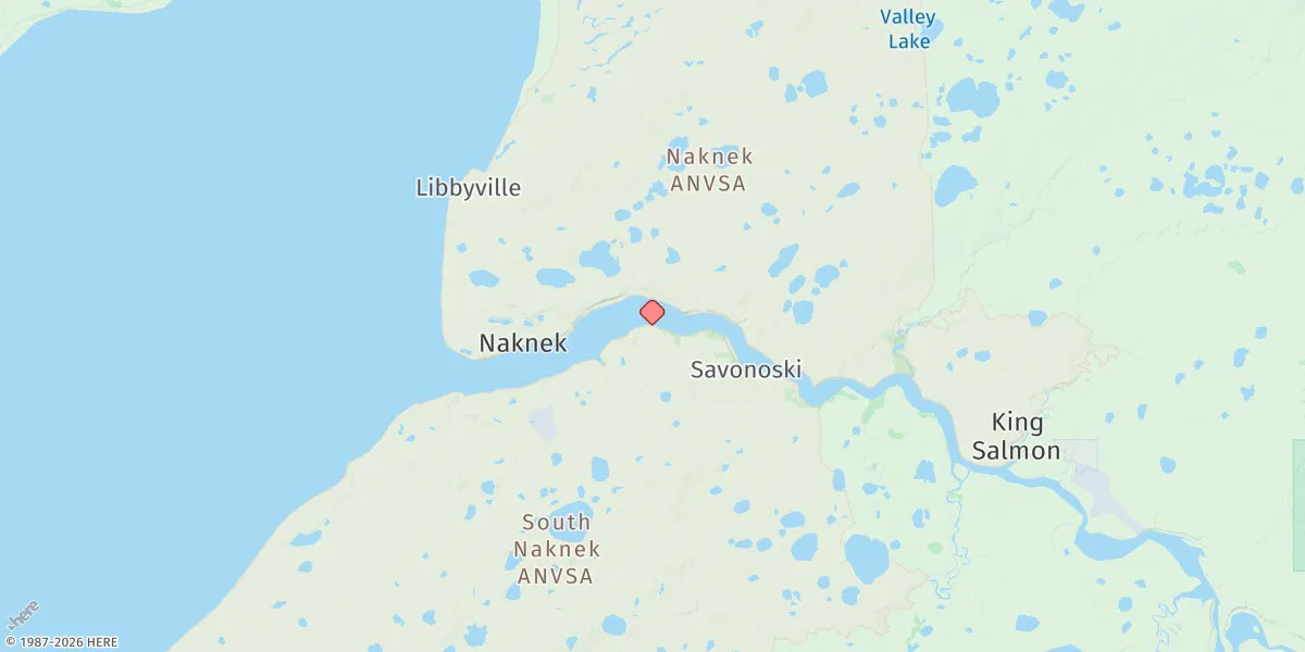 Map preview for Morakas Point, Naknek River, Alaska