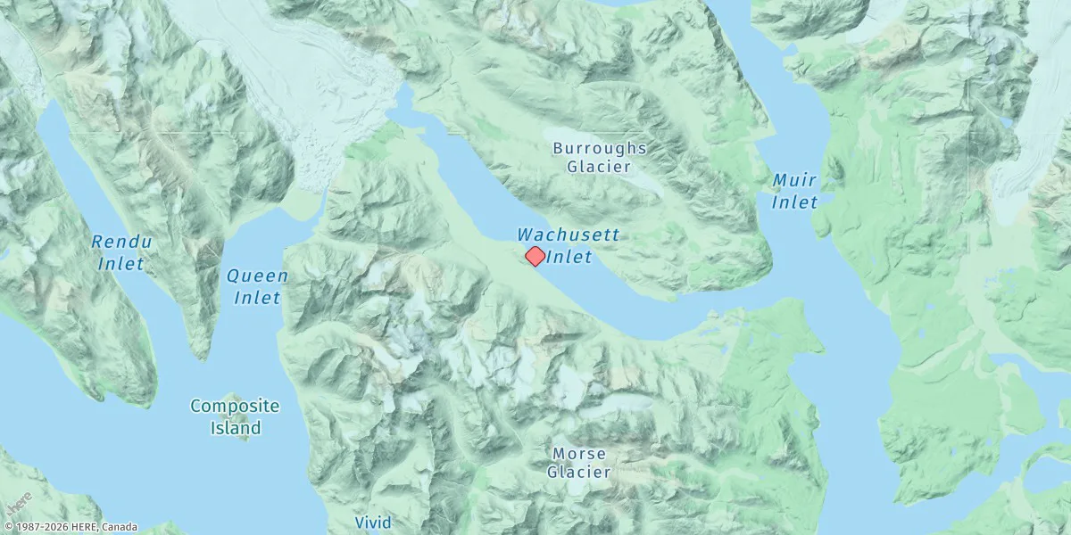 Map preview for Wachusett Inlet, Glacier Bay