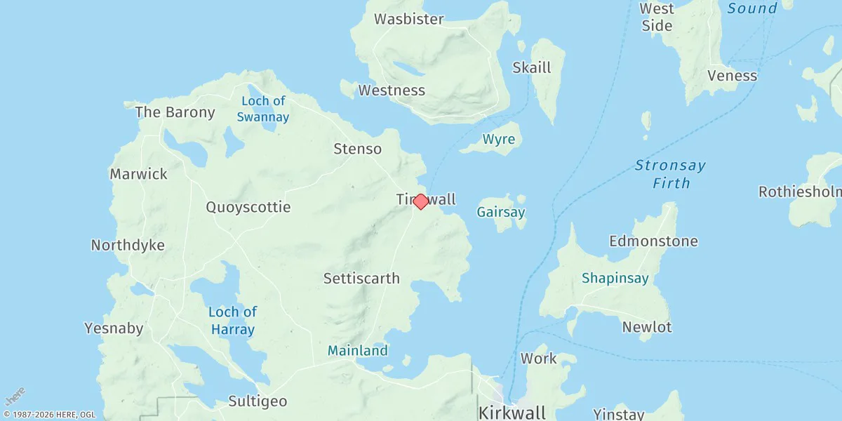 Map preview for Tingwall