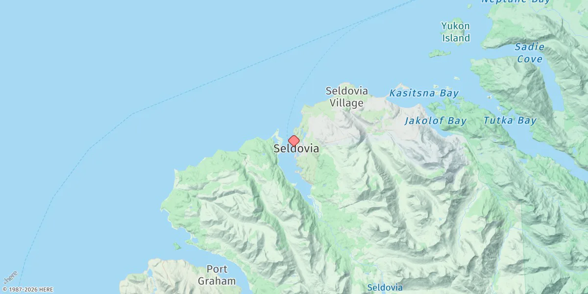 Map preview for Seldovia, Kachemak Bay