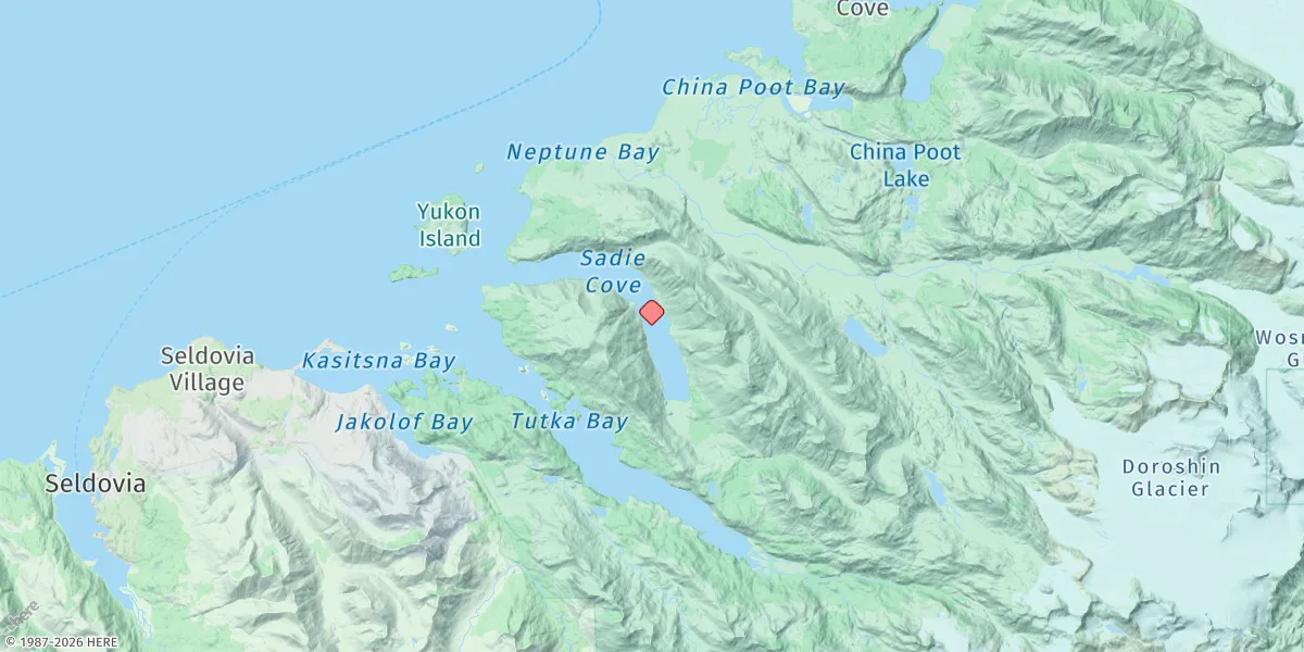 Map preview for Sadie Cove, Kachemak Bay