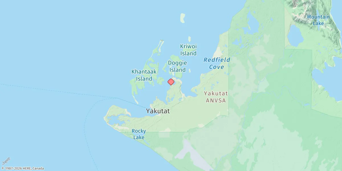 Map preview for Johnstone Passage, Yakutat Bay