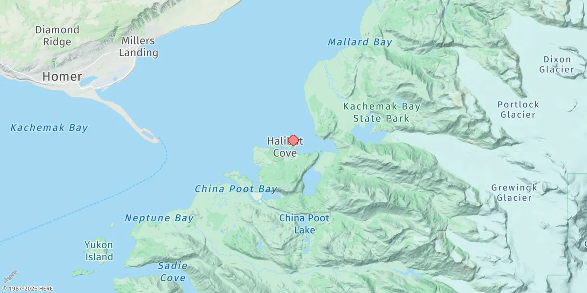Map preview for Halibut Cove, Kachemak Bay