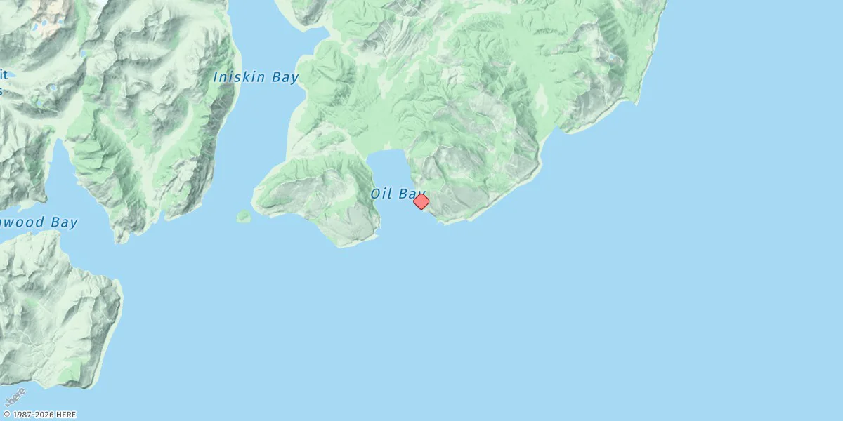 Map preview for Oil Bay, Kamishak Bay