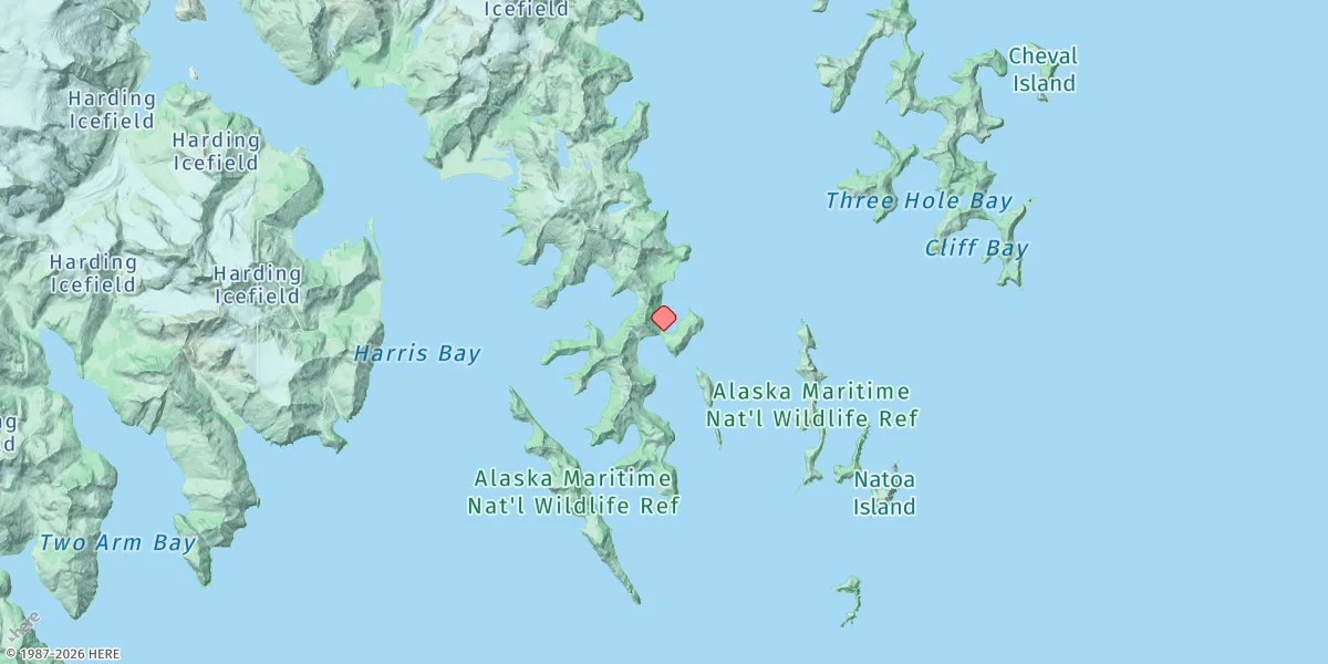 Map preview for Camp Cove, Aialik Bay