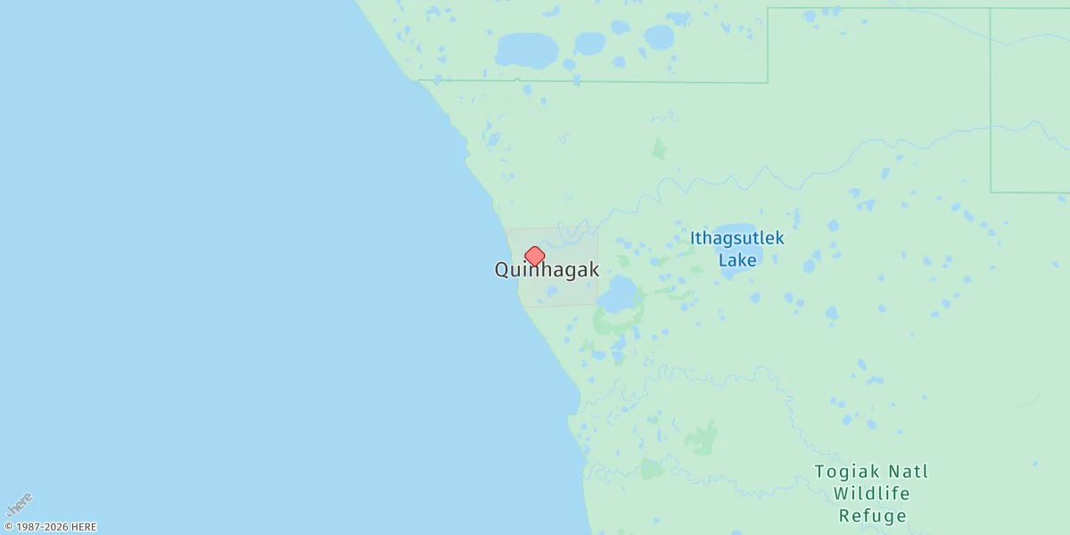 Map preview for Quinhagak (Kwinak), Kanektok River