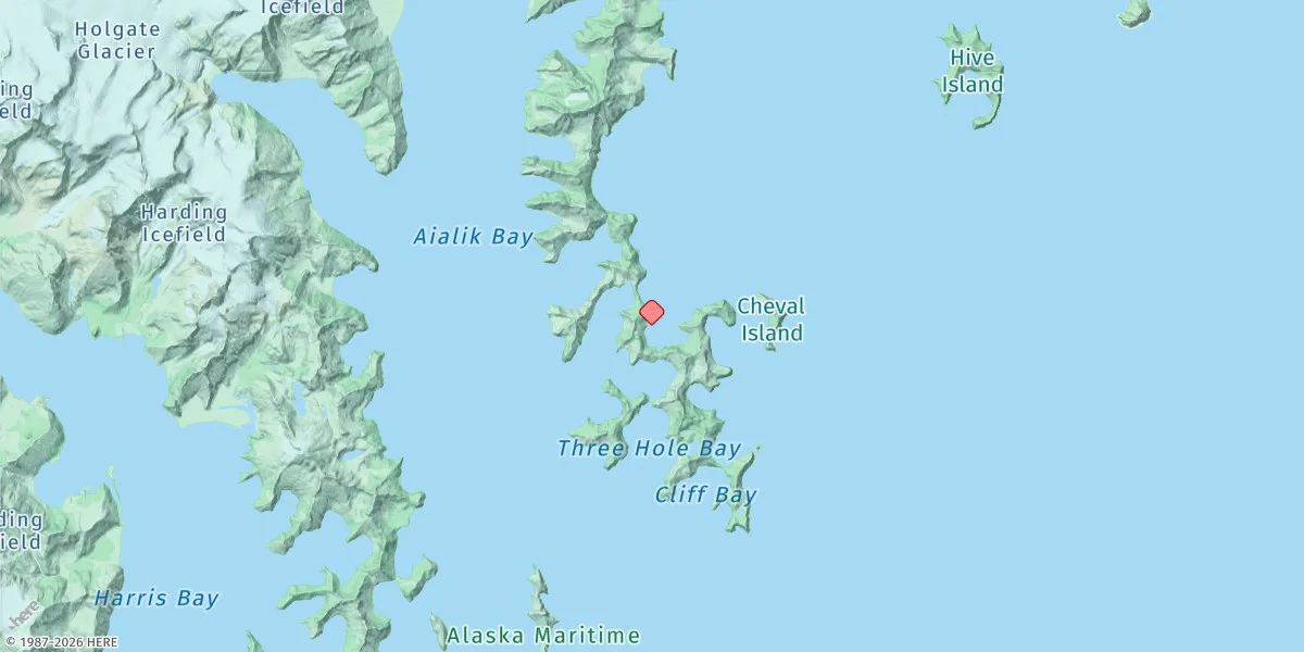 Map preview for Agnes Cove, Aialik Peninsula
