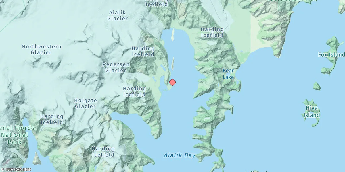 Map preview for Aialik Sill, Aialik Bay