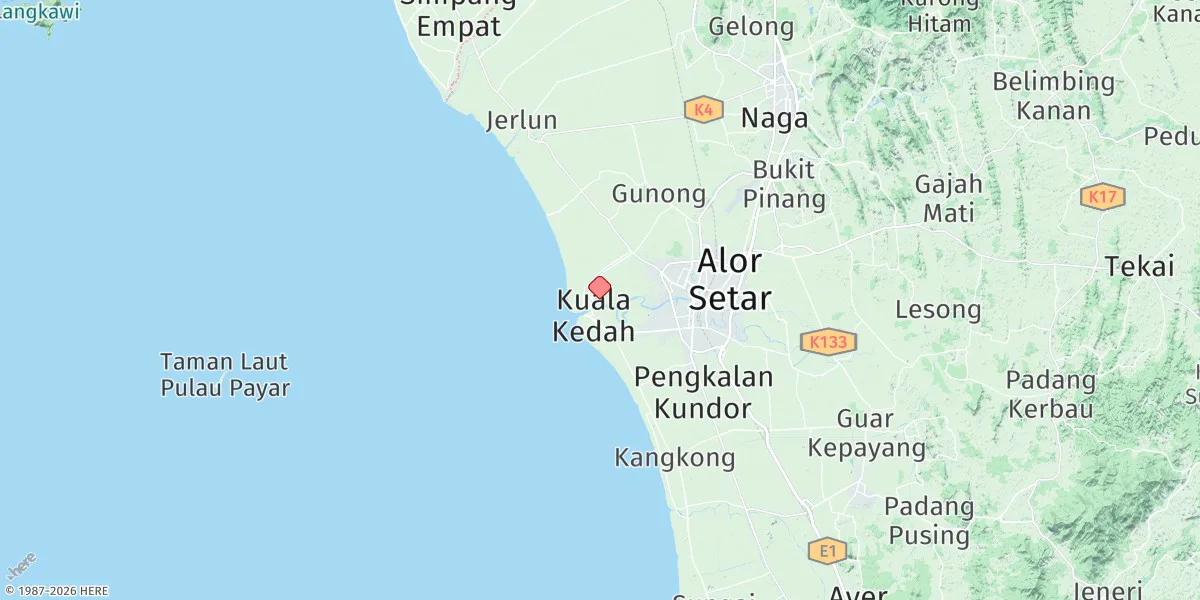 Map preview for Sungai Kedah