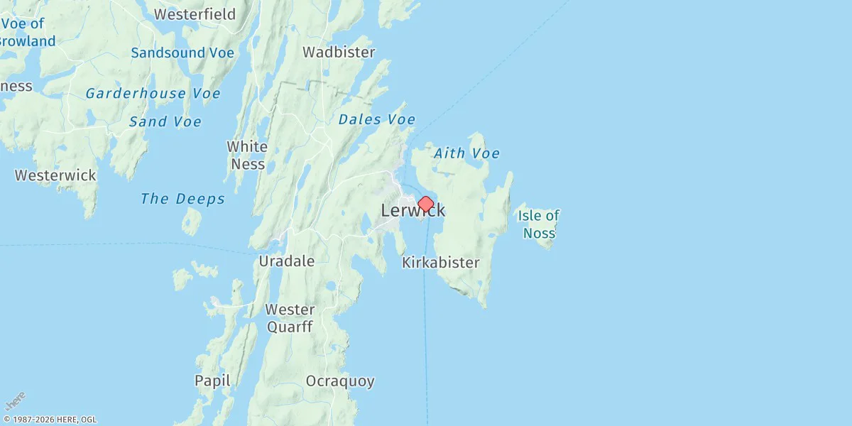 Map preview for Lerwick