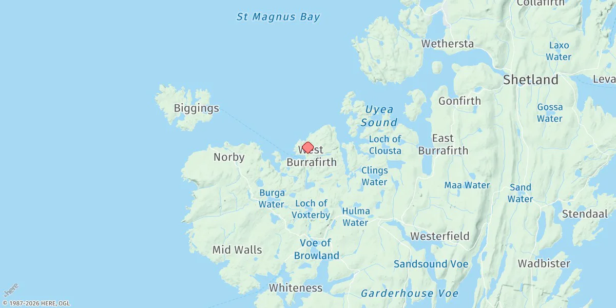 Map preview for West Burra Firth