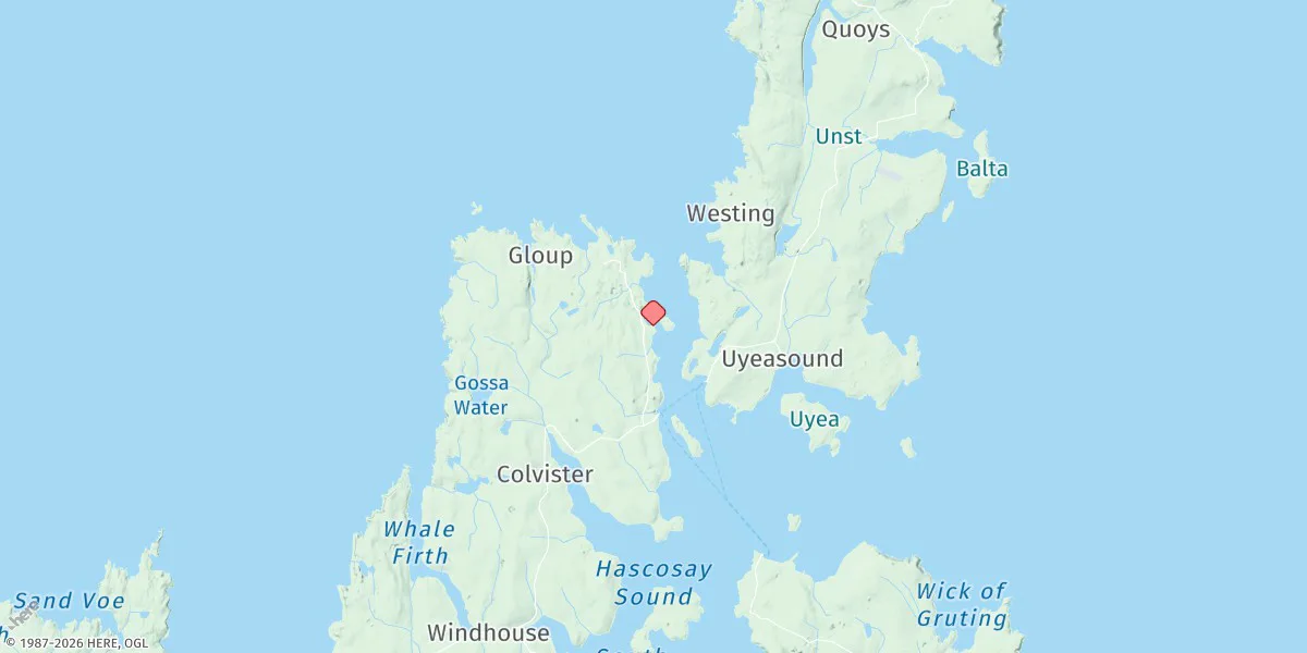 Map preview for Bluemull Sound