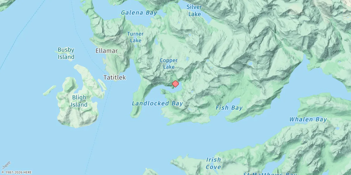 Map preview for Landlocked Bay, Port Fidalgo