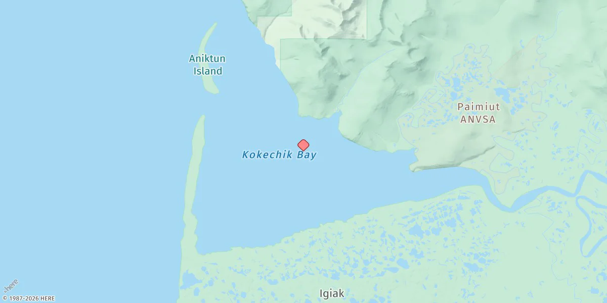 Map preview for Kokechik Bay, Bering Sea, Alaska