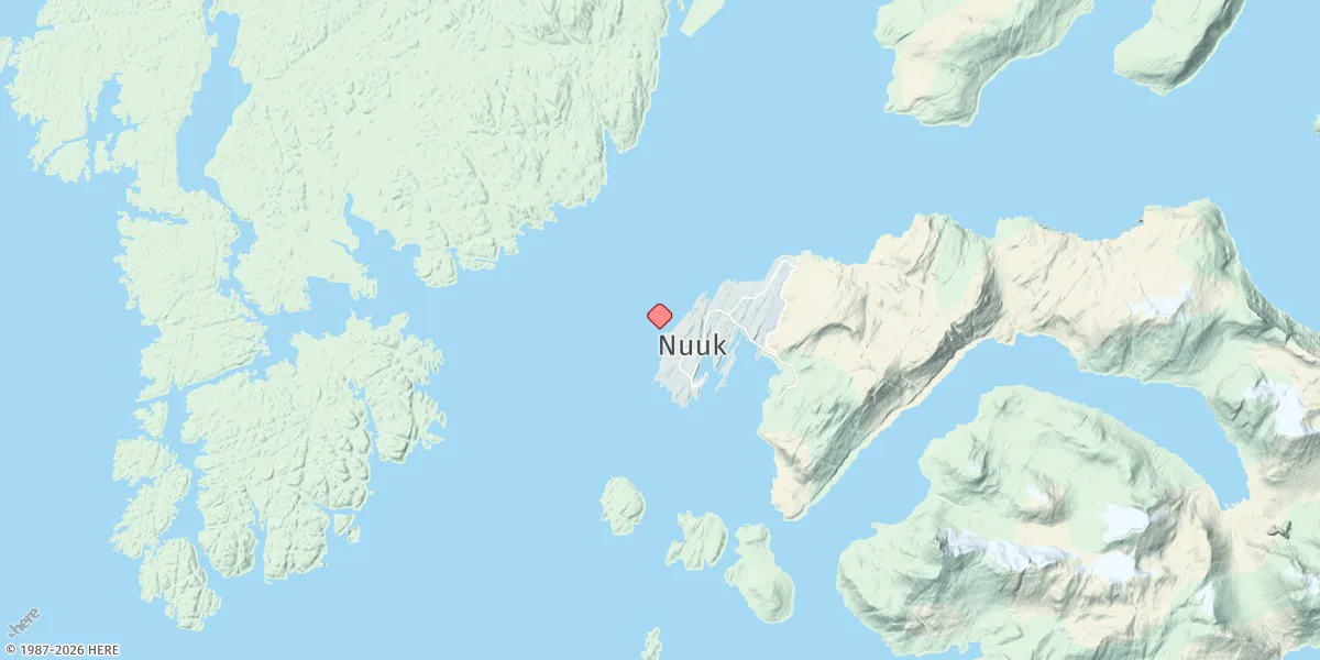 Map preview for Godthaab (Nuuk)