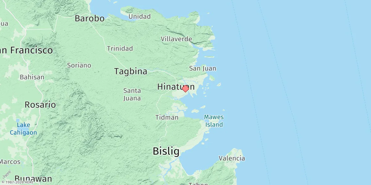Map preview for Hinatuan