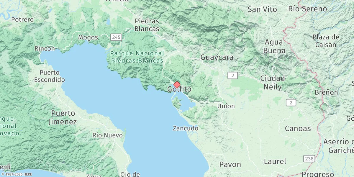 Map preview for Golfito