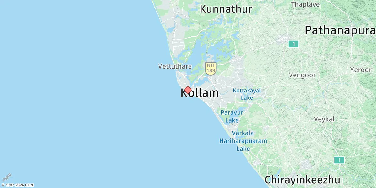 Map preview for Quilon