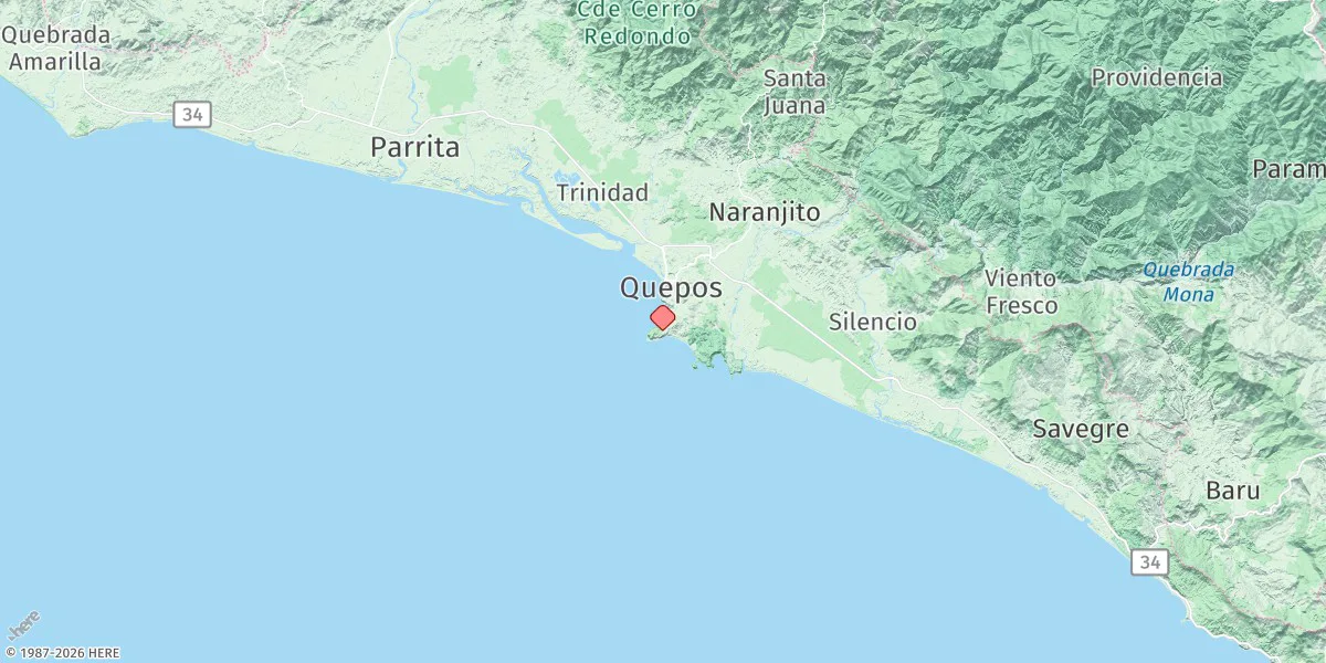 Map preview for Quepos
