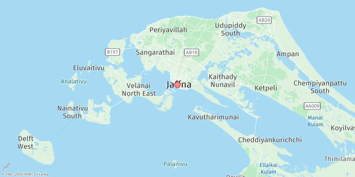 Map preview for Jaffna