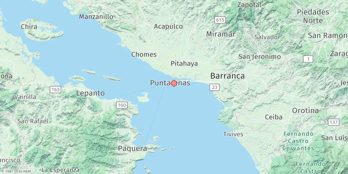 Map preview for Puntarenas