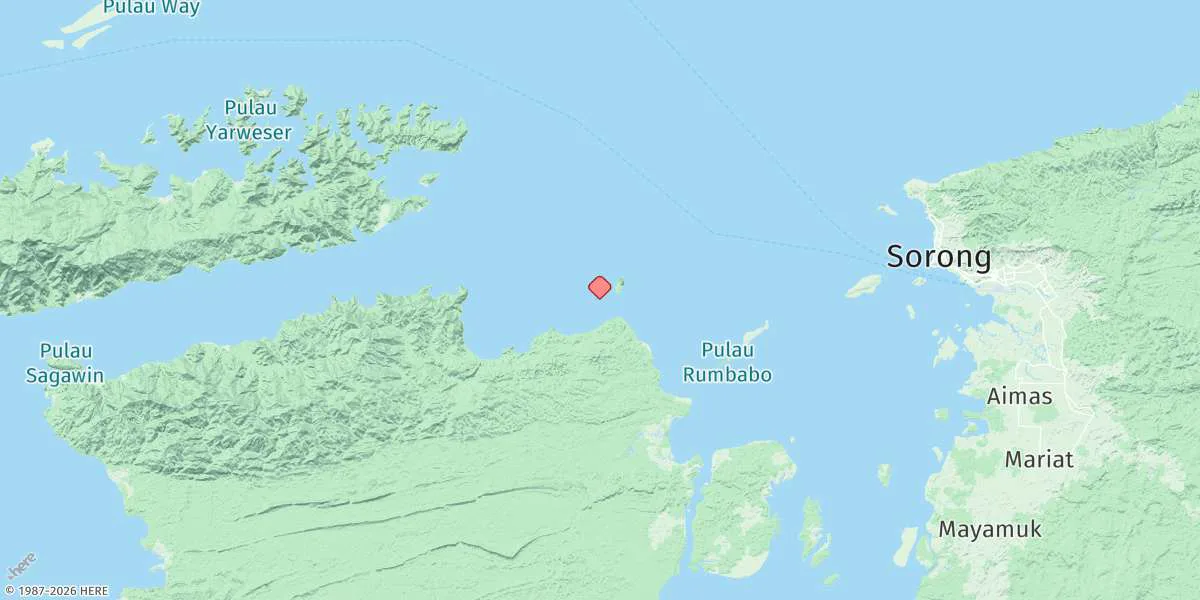 Map preview for Pulau Yef Doif
