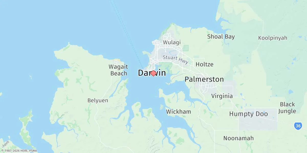 Map preview for Darwin