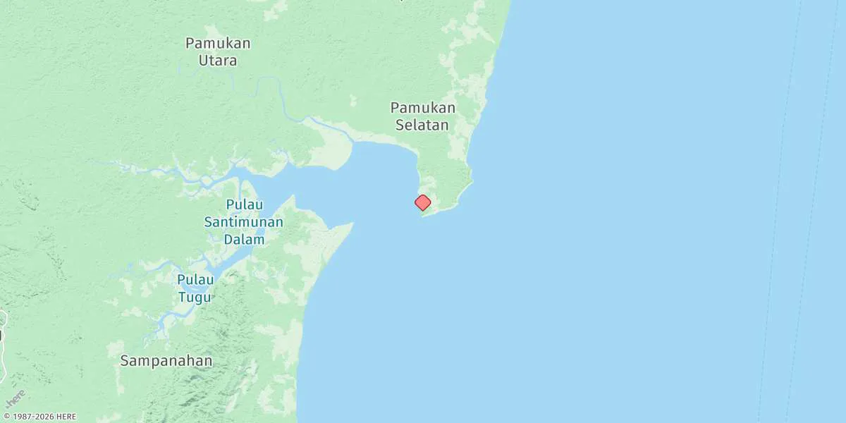 Map preview for Tanjung Pamukan