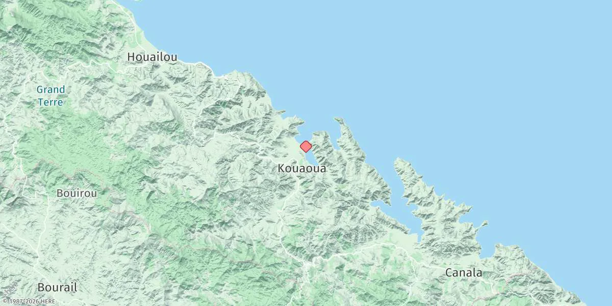 Map preview for Baie De Kouaoua