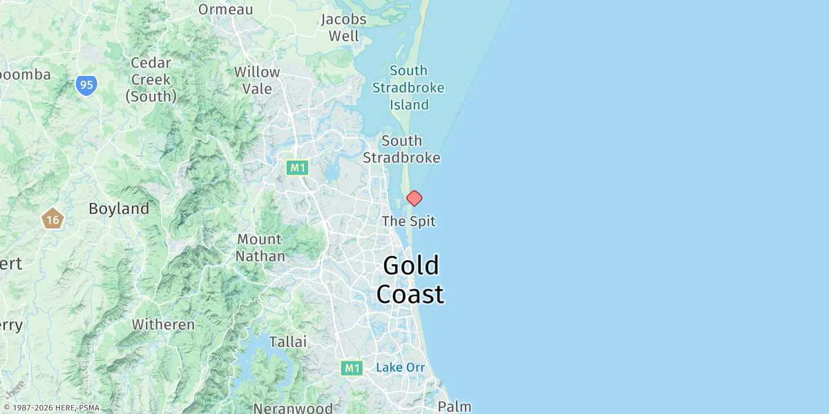 Map preview for Gold Coast Sand Bypass Jetty