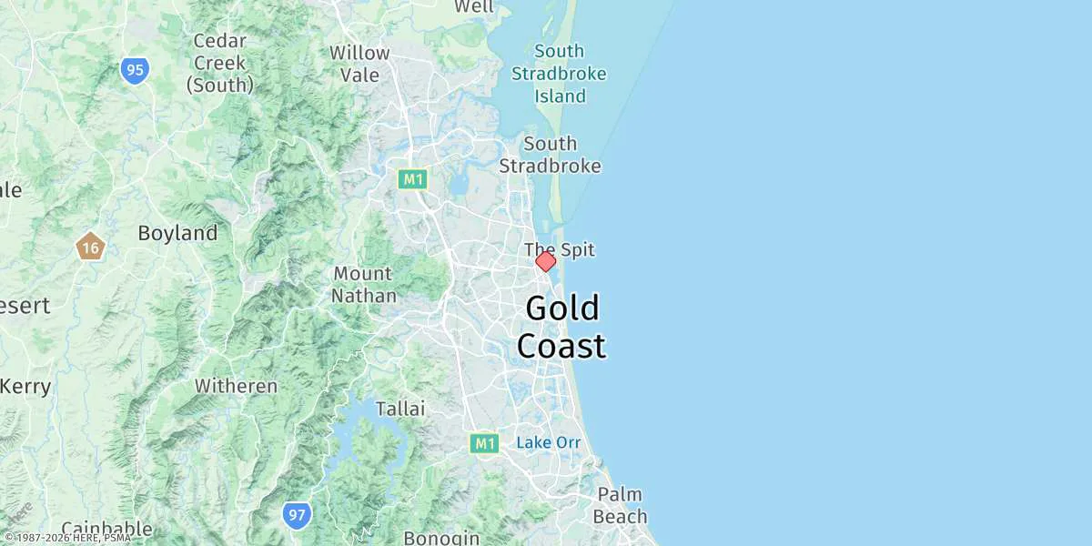 Map preview for Gold Coast Operations Base
