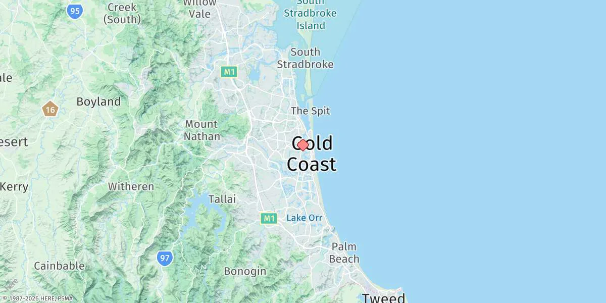 Map preview for Nerang River (Bundall)