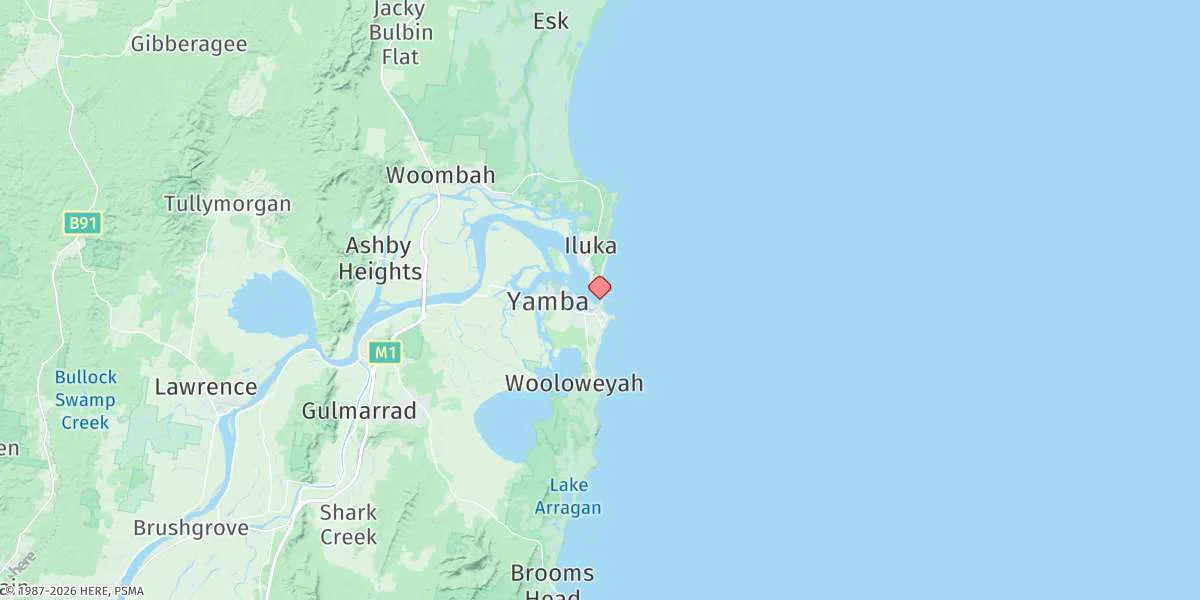 Map preview for Yamba