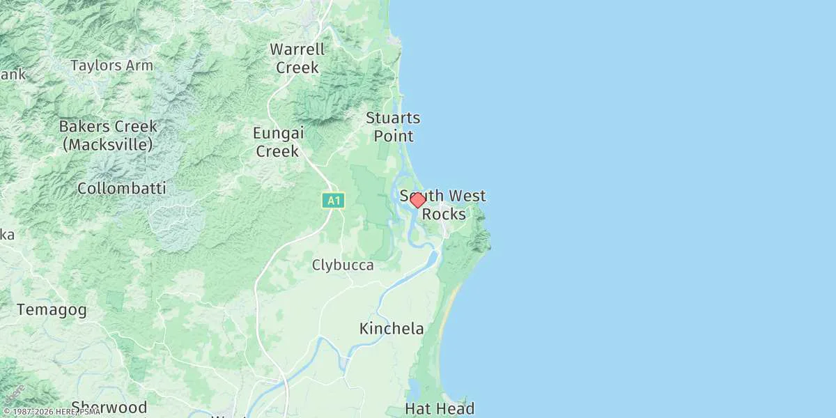 Map preview for South West Rocks