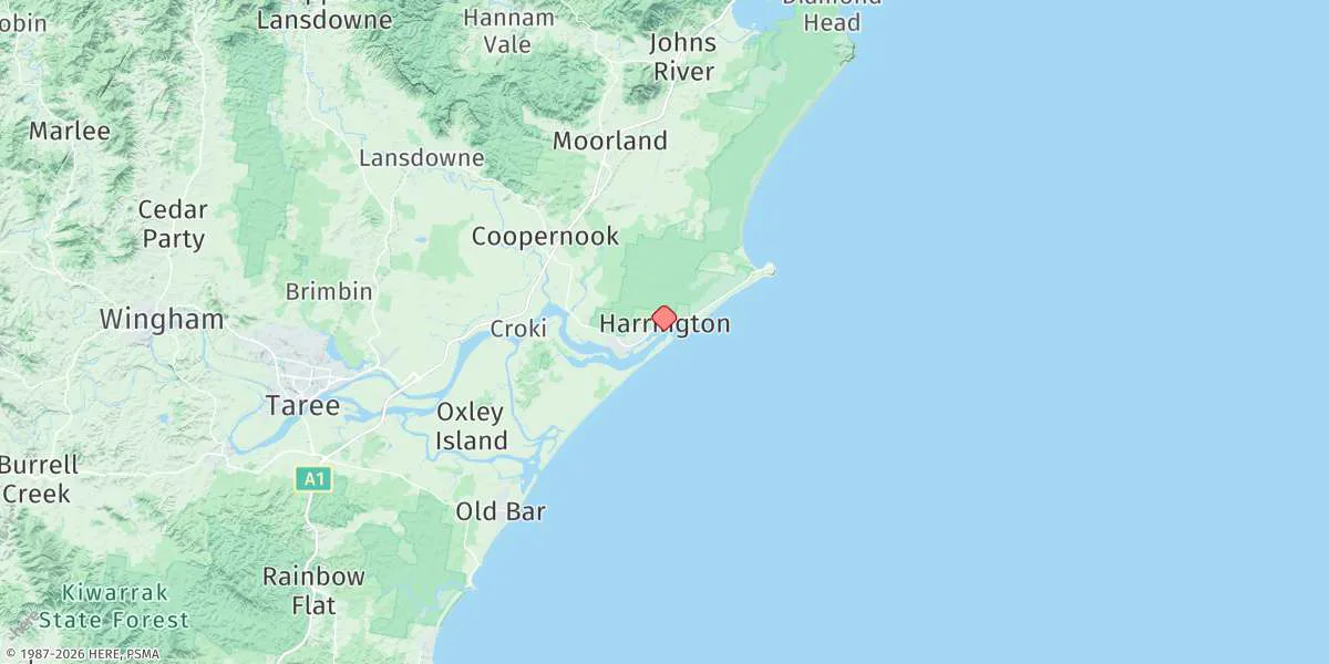 Map preview for Harrington Inlet