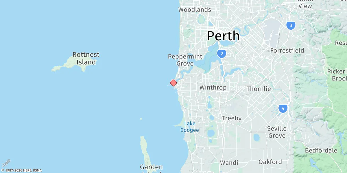 Map preview for Fremantle