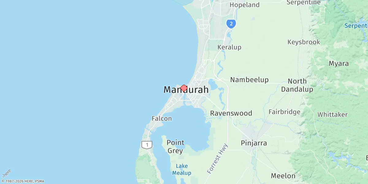 Map preview for Mandurah