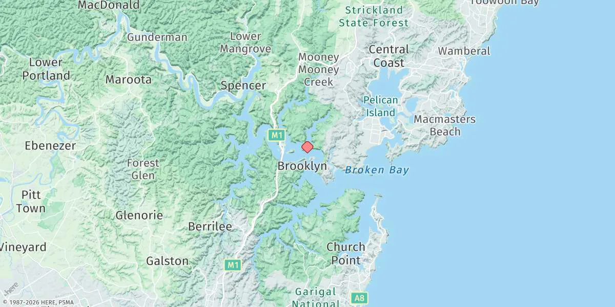Map preview for Dangar Island