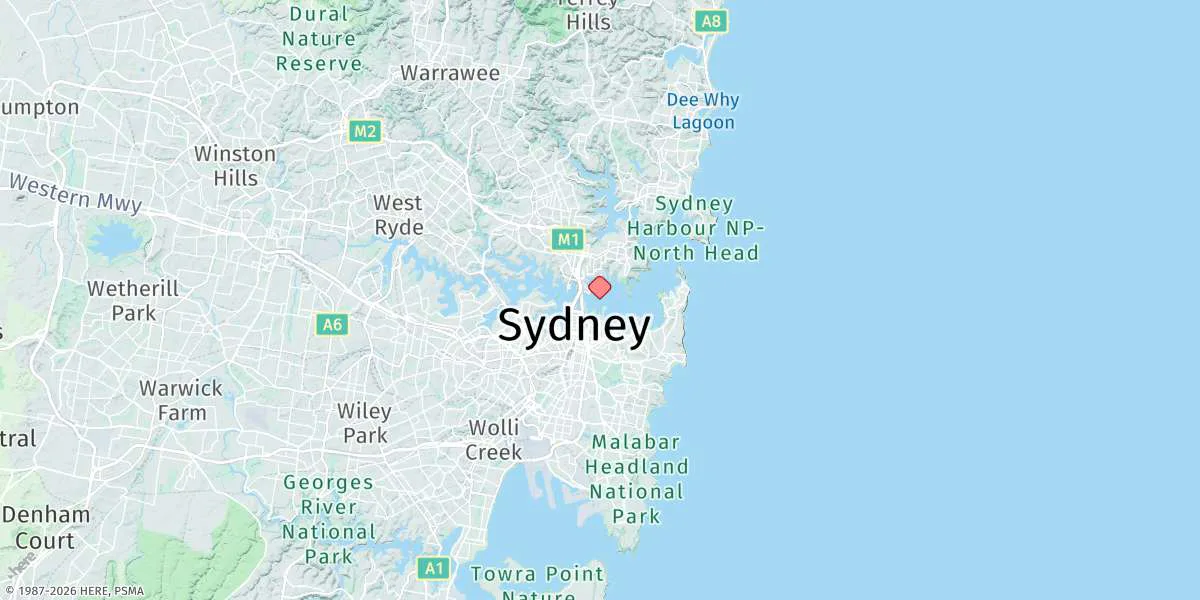 Map preview for Sydney (Fort Denison)