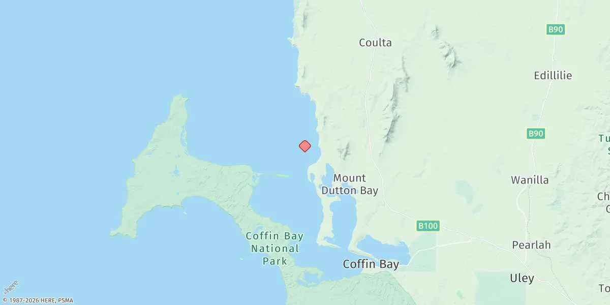Map preview for Coffin Bay Entrance Beacon