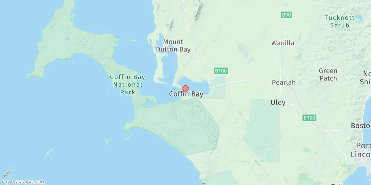 Map preview for Coffin Bay Jetty
