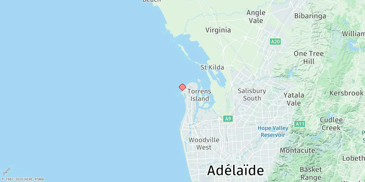 Map preview for Port Adelaide (Outer Harbor)