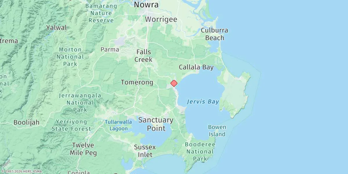 Map preview for Huskisson