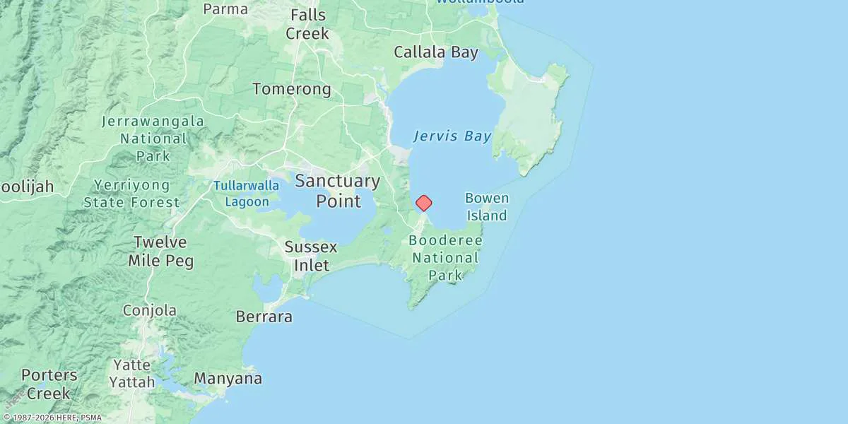 Map preview for Jervis Bay